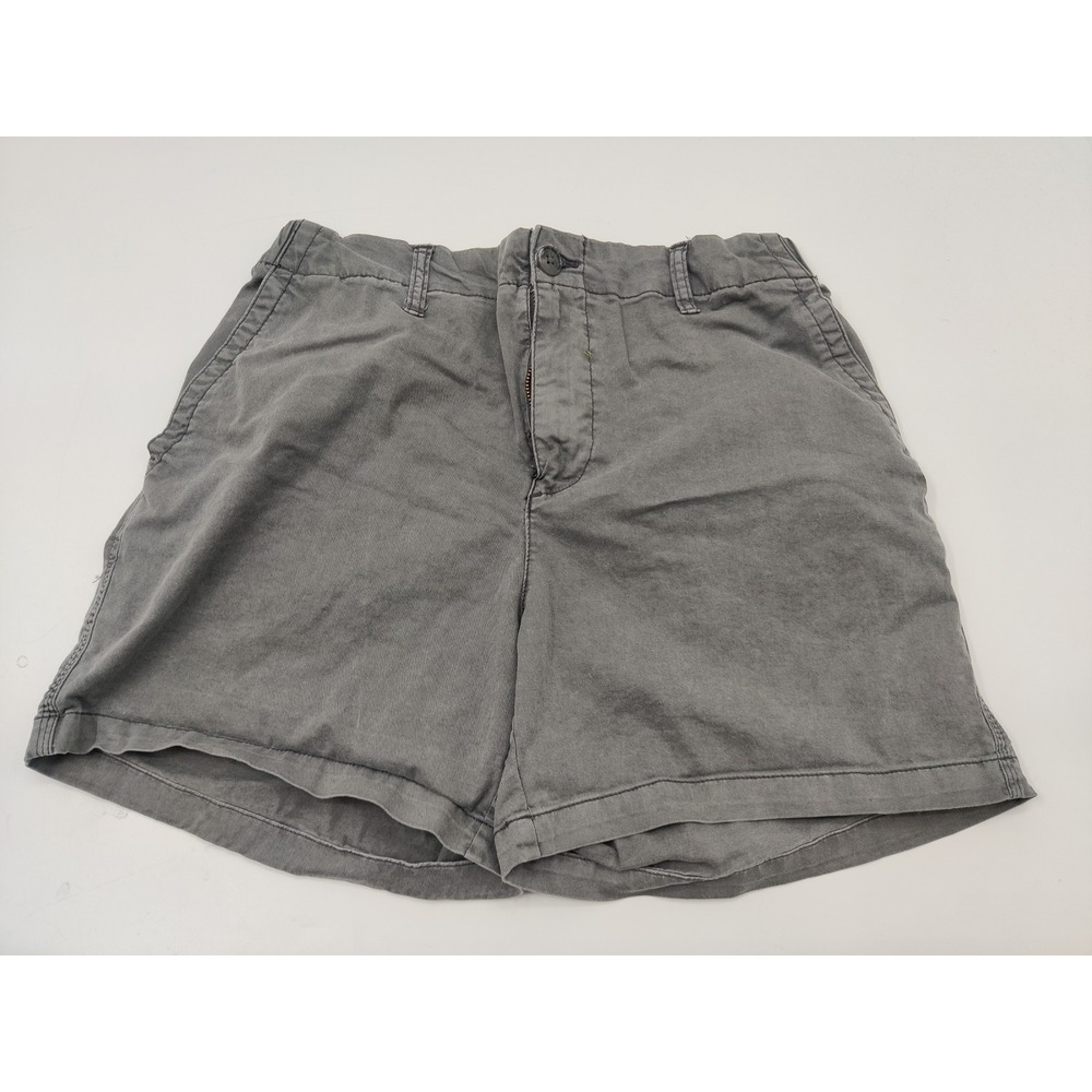 Old Navy Womens Gray Chino Shorts Size M Elastic Back Waist Stretch Cotton Blend